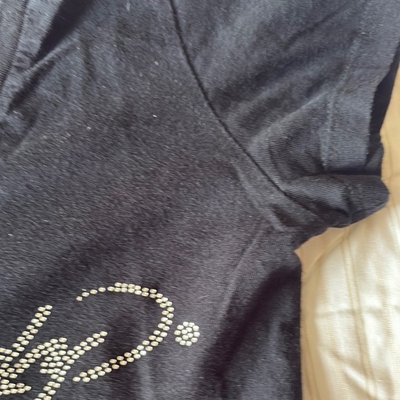 Ed Hardy Black V-Neck Women's Top - Picture 6 of 8